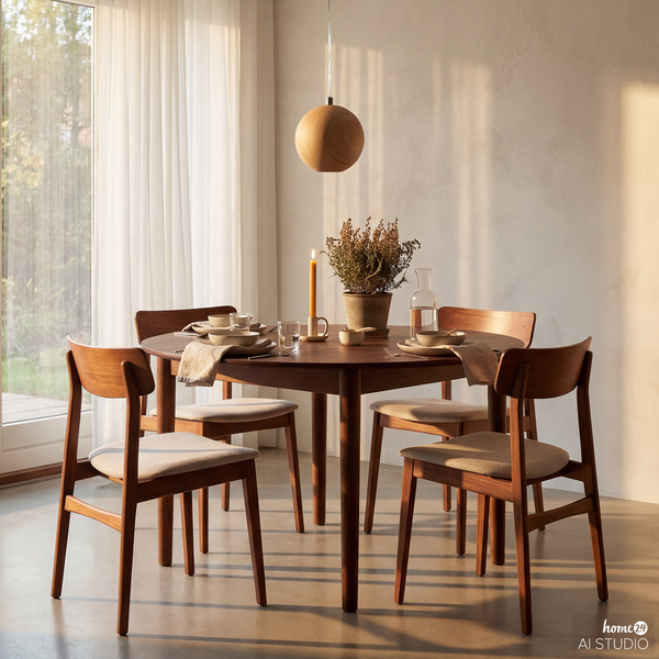 Pendelleuchte FARIN - Pinie massiv / Eisen - 1-flammig - Beige