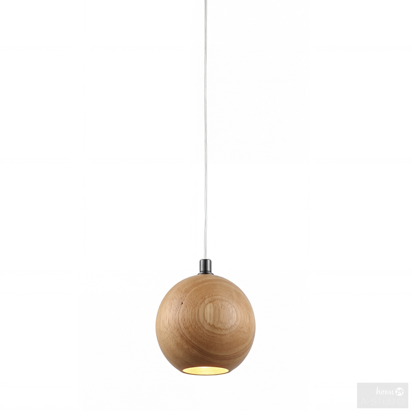 Pendelleuchte FARIN - Pinie massiv / Eisen - 1-flammig - Beige