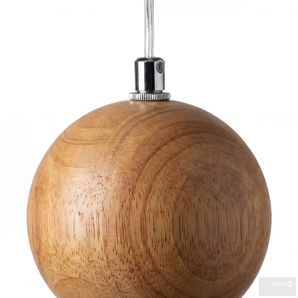Pendelleuchte FARIN - Pinie massiv / Eisen - 1-flammig - Beige