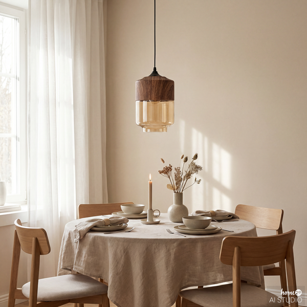 Pendelleuchte Kavon Konusform - Farbglas / Eisen - 1-flammig