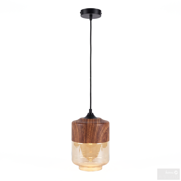 Pendelleuchte Kavon Konusform - Farbglas / Eisen - 1-flammig