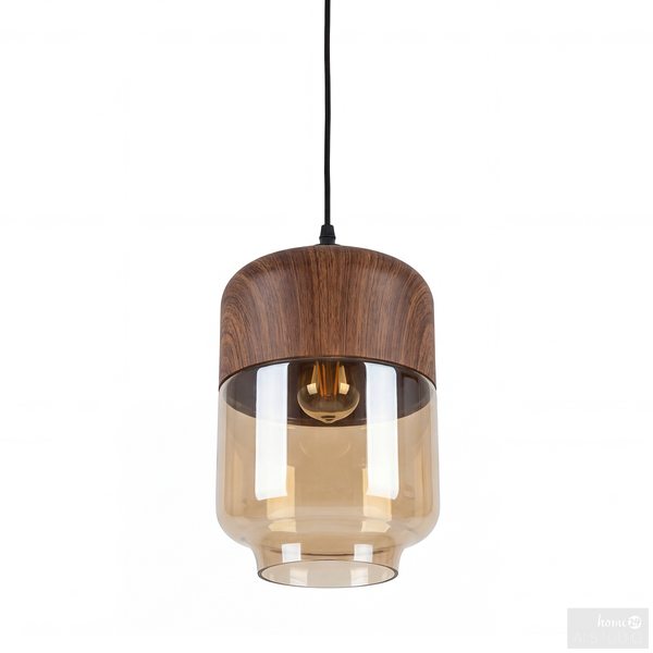 Pendelleuchte Kavon Konusform - Farbglas / Eisen - 1-flammig