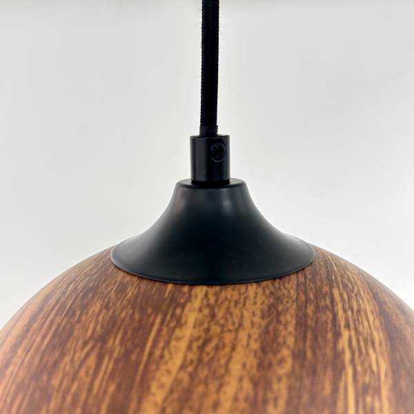 Pendelleuchte Kavon Kugelform - Farbglas / Eisen - 1-flammig