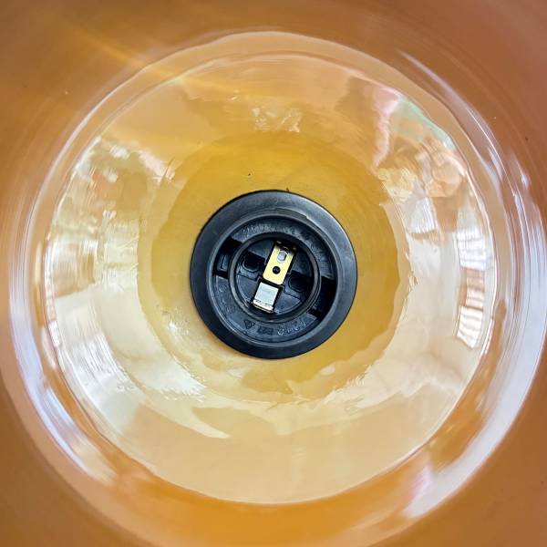 Pendelleuchte Kavon Kugelform - Farbglas / Eisen - 1-flammig