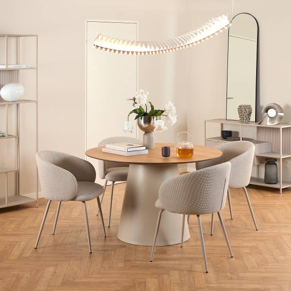 Armlehnenstuhl Skallo 2er-Set - Beige