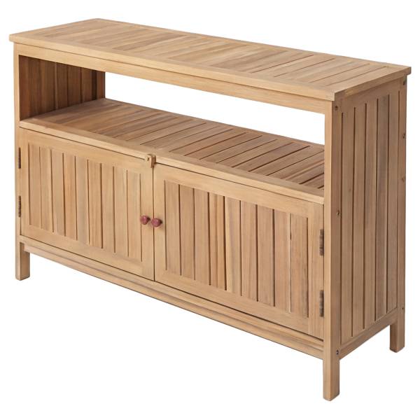 Gartenschrank Alno mit offener Ablage - Akazie massiv