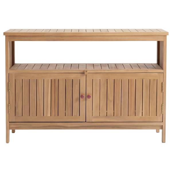 Gartenschrank Alno mit offener Ablage - Akazie massiv
