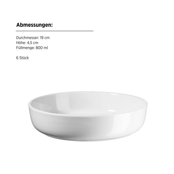 Speiseteller Navina 18-teilig - Porzellan - Weiß