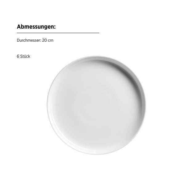 Speiseteller Navina 18-teilig - Porzellan - Weiß