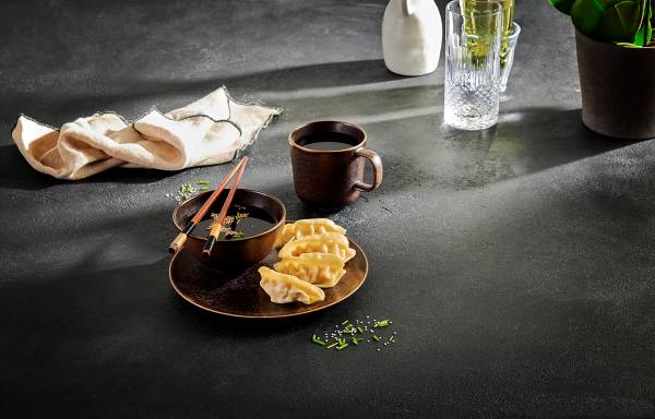 Kaffeetassen Powerful 6er-Set - Porzellan - Schwarz / Braun