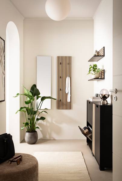 Garderobenpaneel Ryker - Eiche Dekor / Schwarz