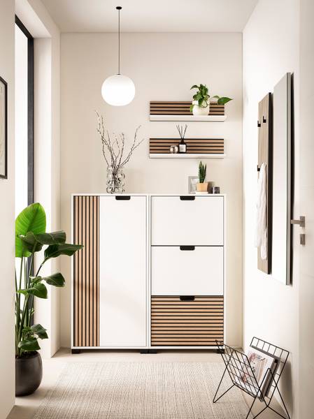 Garderobenpaneel Ryker - Eiche Dekor / Schwarz