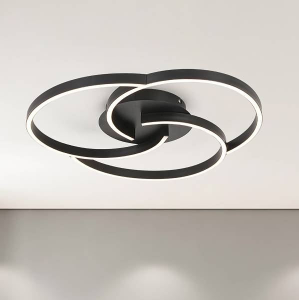LED-Deckenleuchte Kerstin - Aluminium - Schwarz