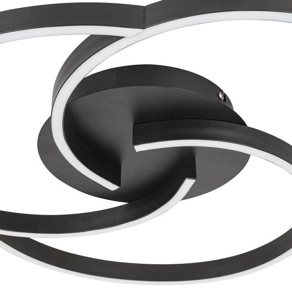 LED-Deckenleuchte Kerstin - Aluminium - Schwarz