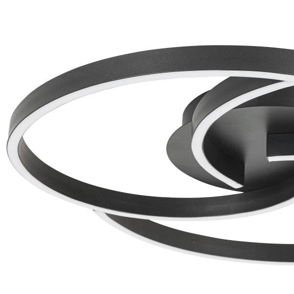 LED-Deckenleuchte Kerstin - Aluminium - Schwarz
