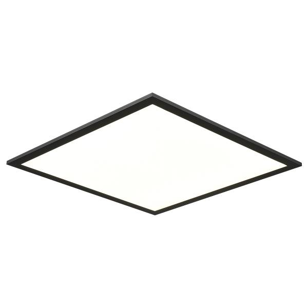 LED-Deckenleuchte Flight - Aluminium - Schwarz - 45 x 45 cm