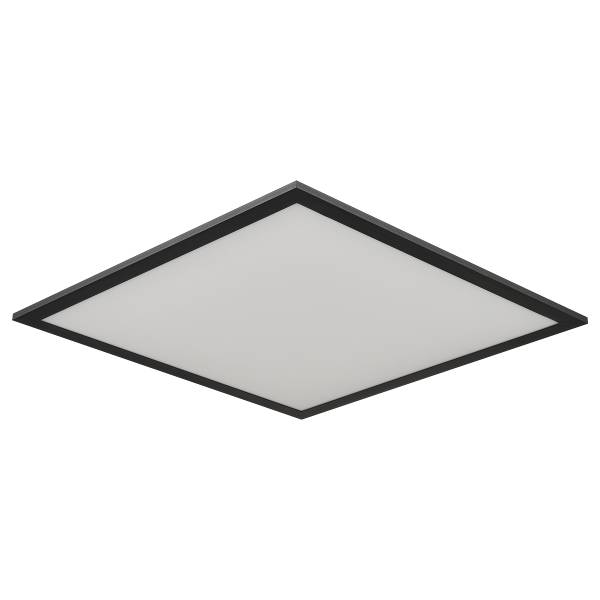 LED-Deckenleuchte Flight - Aluminium - Schwarz - 45 x 45 cm