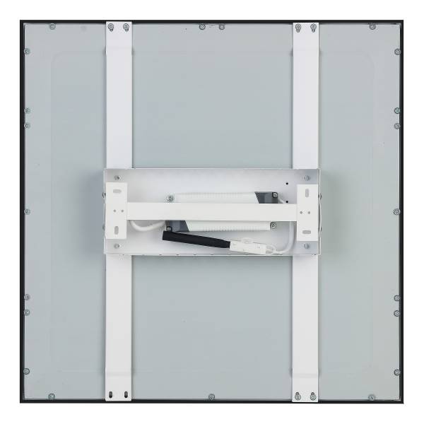 LED-Deckenleuchte Flight - Aluminium - Schwarz - 45 x 45 cm