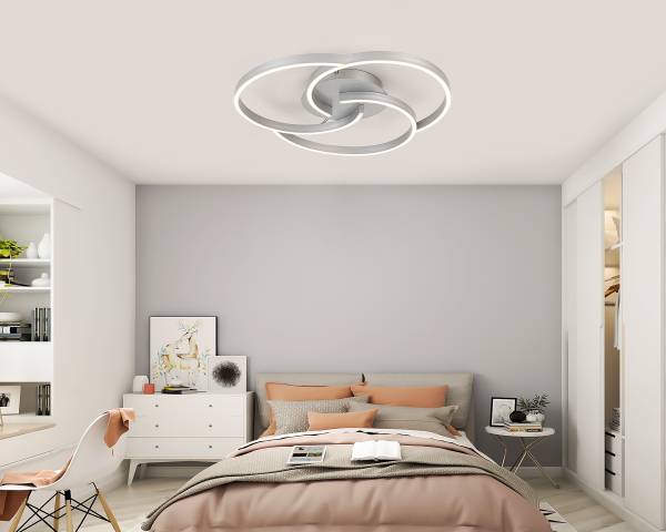 LED-Deckenleuchte Kerstin - Aluminium - Silber