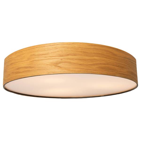 LED-Deckenleuchte Nottingham - Eisen - Weiß / Holzoptik