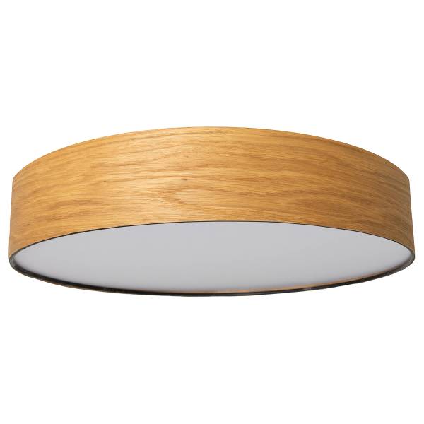 LED-Deckenleuchte Nottingham - Eisen - Weiß / Holzoptik