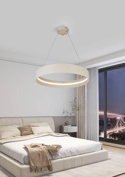 LED-Pendelleuchte Teresa - Eisen - Beige