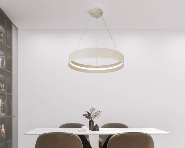LED-Pendelleuchte Teresa - Eisen - Beige
