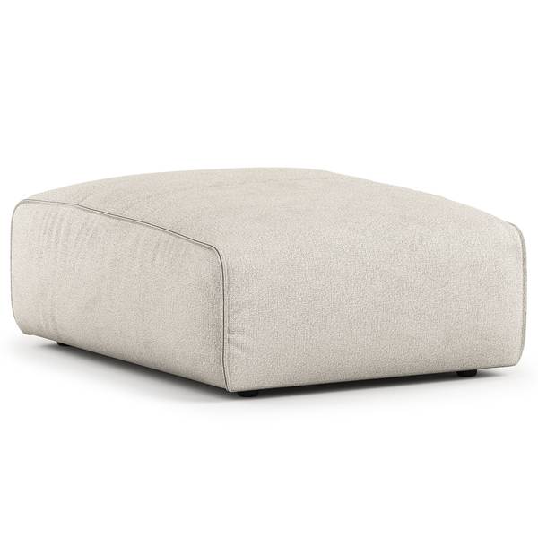 Polsterhocker HUDSON - Webstoff Amaris: Greige