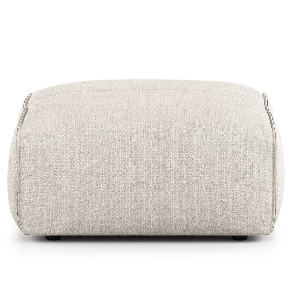 Polsterhocker HUDSON - Webstoff Amaris: Greige