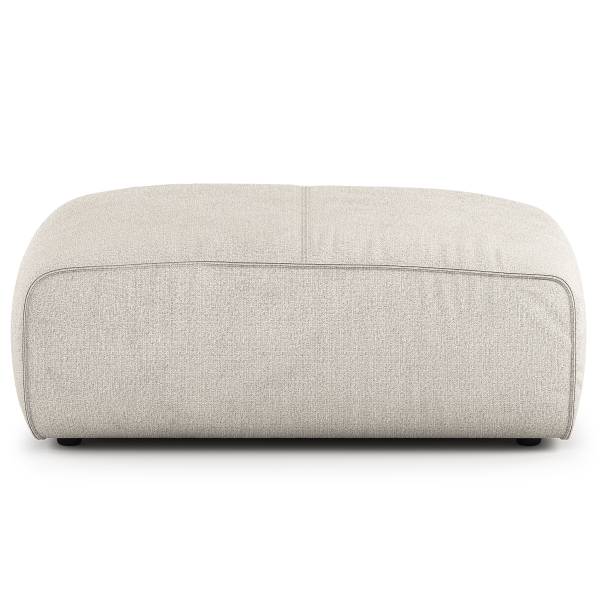Polsterhocker HUDSON - Webstoff Amaris: Greige