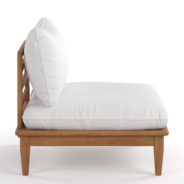 Modul-Loungesessel Livaro - Akazie massiv / Webstoff - Akazie Braun / Creme