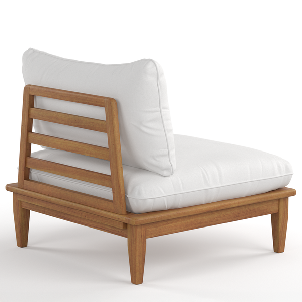 Modul-Loungesessel Livaro - Akazie massiv / Webstoff - Akazie Braun / Creme