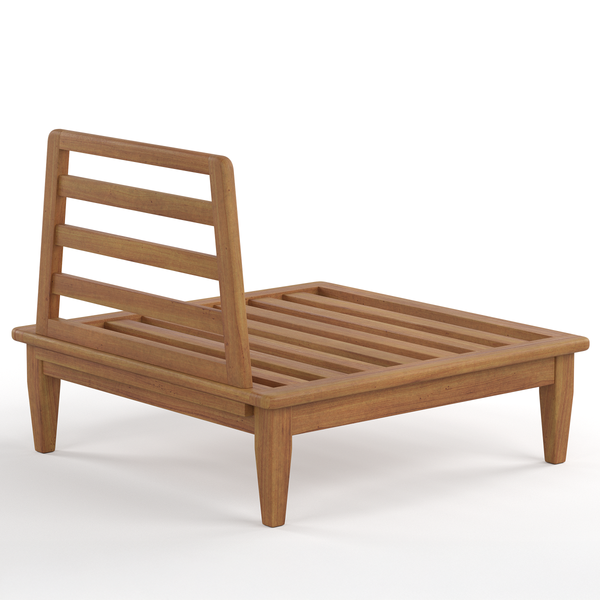 Modul-Loungesessel Livaro - Akazie massiv / Webstoff - Akazie Braun / Creme