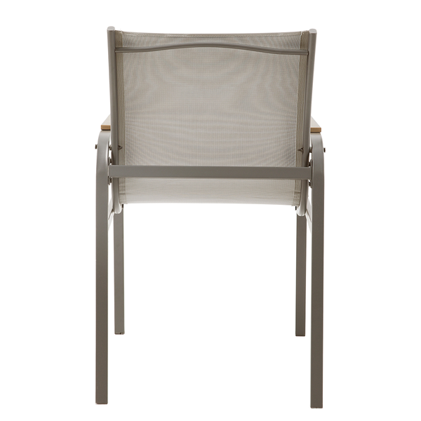 Gartenstuhl Alora 2er-Set - Stahl / Olefin - Taupe