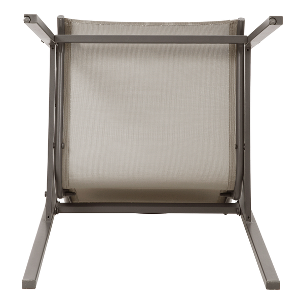 Gartenstuhl Alora 2er-Set - Stahl / Olefin - Taupe