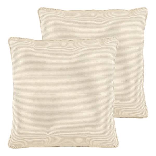 XL-Loungekissen HUDSON 2er-Set - Cordstoff Snor: Beige