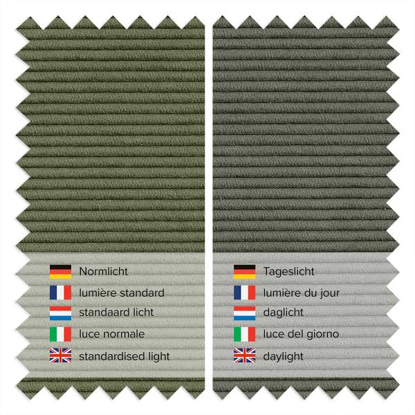 XL-Loungekissen HUDSON 2er-Set - Cordstoff Snor: Grün