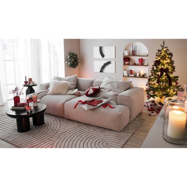 XL-Loungekissen HUDSON 2er-Set - Webstoff Saia: Beige