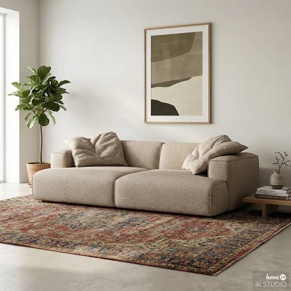 XL-Loungekissen HUDSON 2er-Set - Webstoff Amaris: Beige