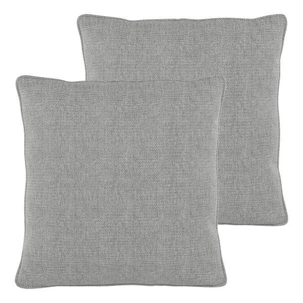 XL-Loungekissen HUDSON 2er-Set - Webstoff Saia: Hellgrau