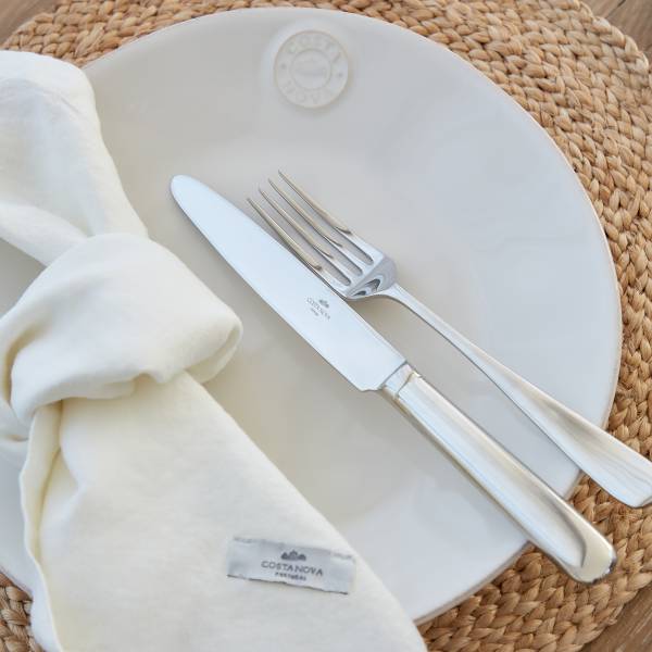 Speiseteller Nova 6er Set - Steinzeug - Weiß - Durchmesser: 27 cm