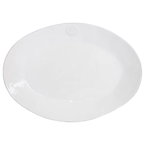 Servierplatte Nova - Steinzeug - Weiß - Breite: 40 cm