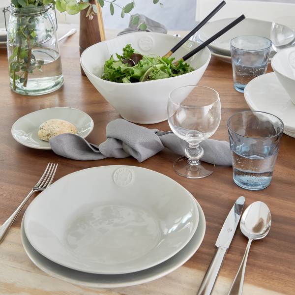 Servierschüssel Nova - Steinzeug - Weiß - Durchmesser: 26 cm - 1er Set