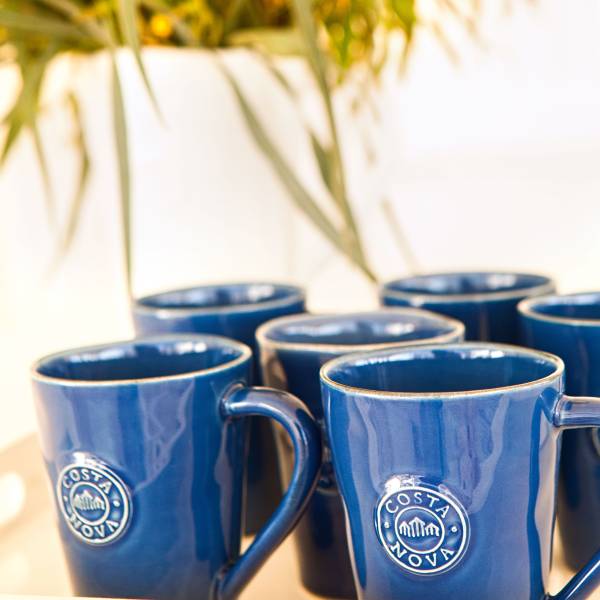 Kaffeetasse Nova 6er Set - Steinzeug - Dunkelblau