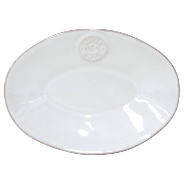 Servierplatte Nova - Steinzeug - Weiß - Breite: 20 cm