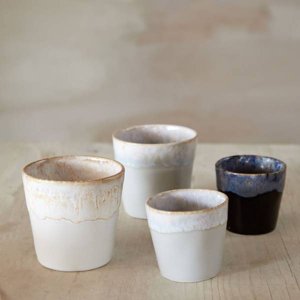 Kaffeebecher Grespresso 6er Set - Steinzeug - Weiß