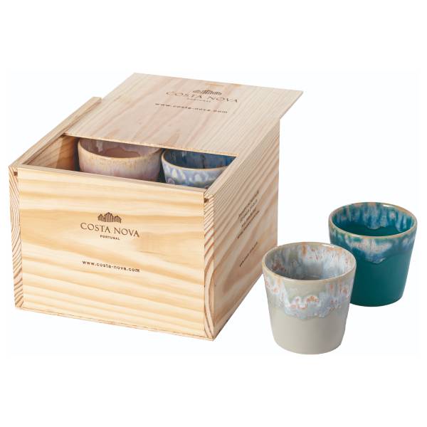 Kaffeebecher Grespresso Box 8er Set - Steinzeug - Multicolor