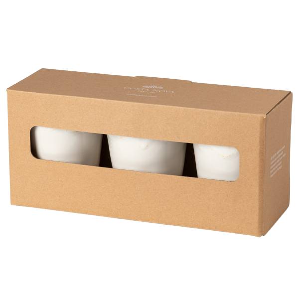 Cappuccinobecher Grespresso Box 3er Set - Steinzeug - Mehrfarbig - Weiß