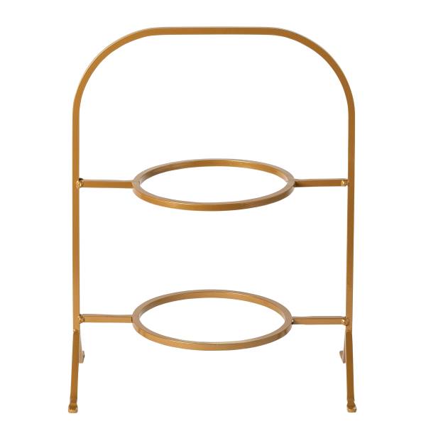 Etagere Marrakesh - Stahl - Gold - für 2 Teller 22 cm - Höhe: 32 cm