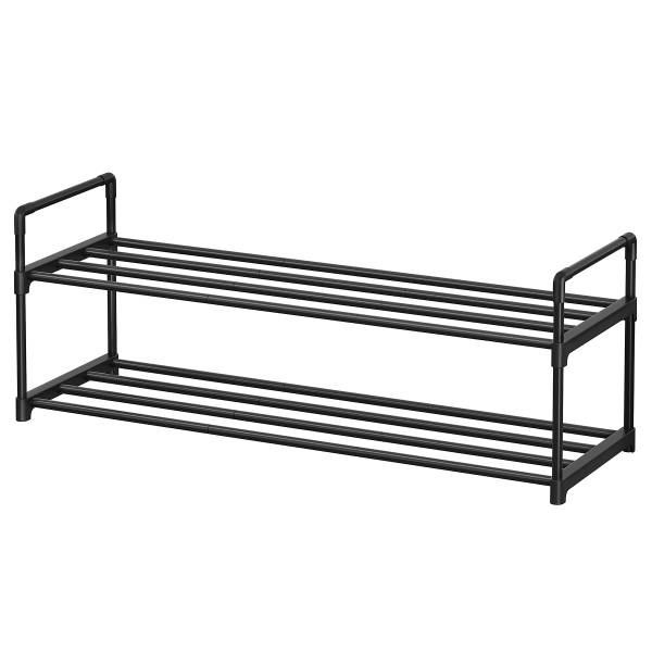 Schuhregal Hendren II - Metall - Schwarz - Höhe: 34 cm